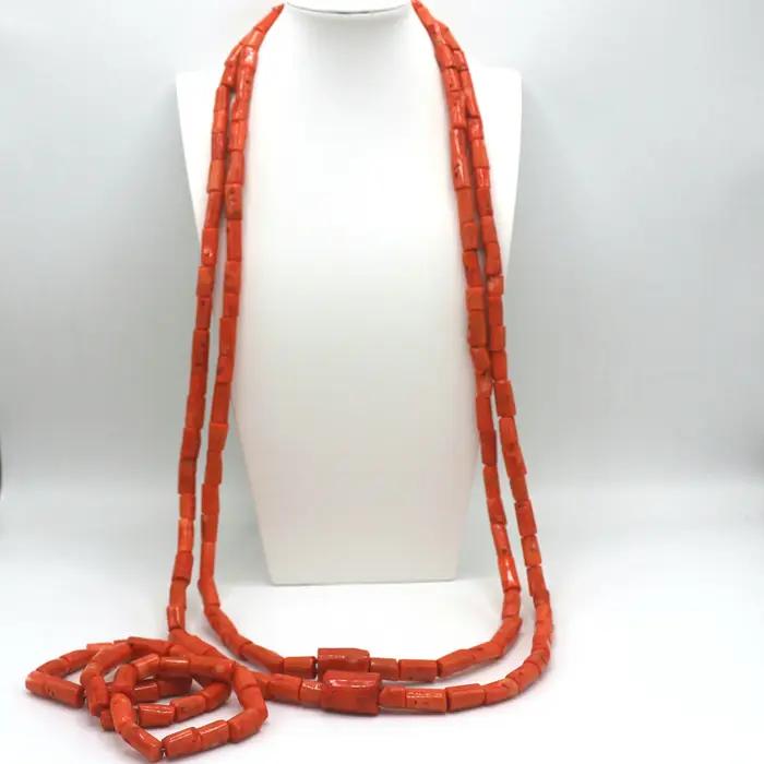 Ensemble de bijoux en perles de corail africaines de luxe pour mariage et cérémonies traditionnelles pour femme occasions spéciales
