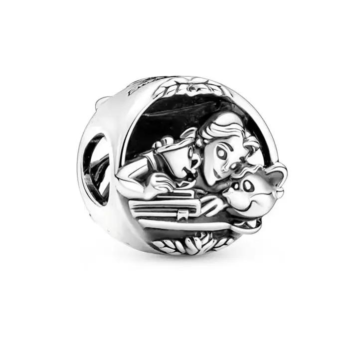 Collier en argent 925 avec perles - Bracelet personnalisable - Série animale - Bijoux avec pendentif