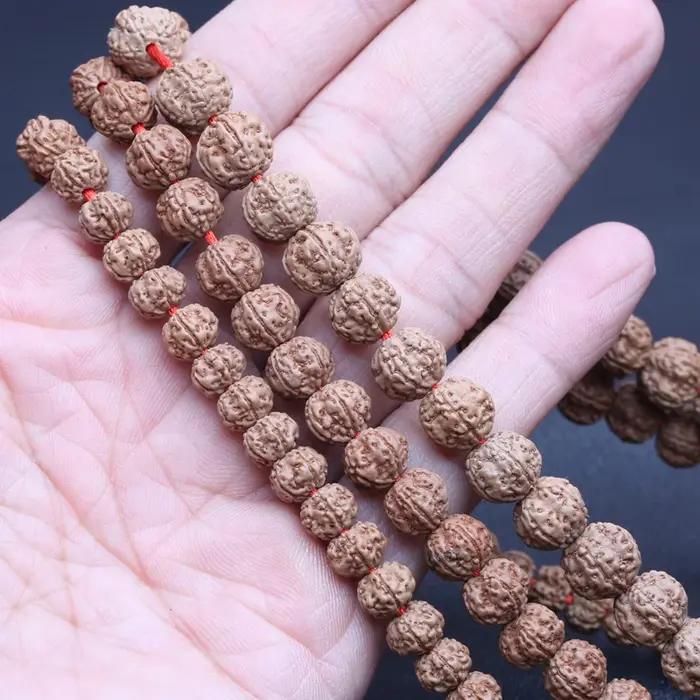 Bracelet de perles Rudrakhsa naturel Original du népal, Design IDY Vajra Bodhi