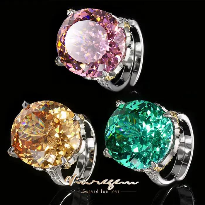 Bague ovale en saphir Tourmaline Paraiba