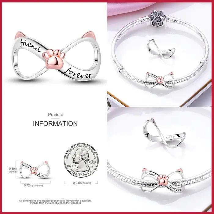 Bracelet Qikaola 925 en Argent Sterling Serties de Zirconium Blanc Pour Fêtes Occasions Spéciales Fiançailles Mariage Anniversaire