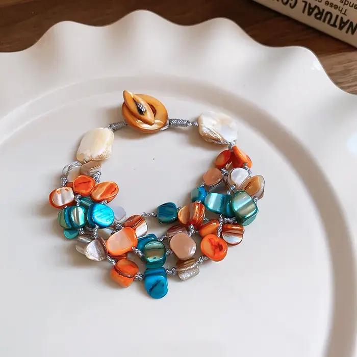 Bracelet de perles coquillages européennes et américaines