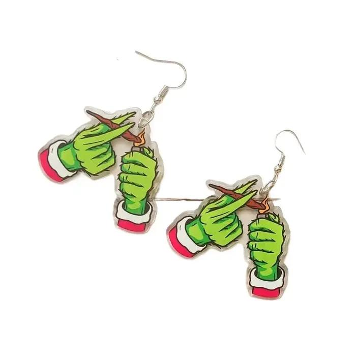 Nouvelles boucles d'oreilles de noël chaussettes