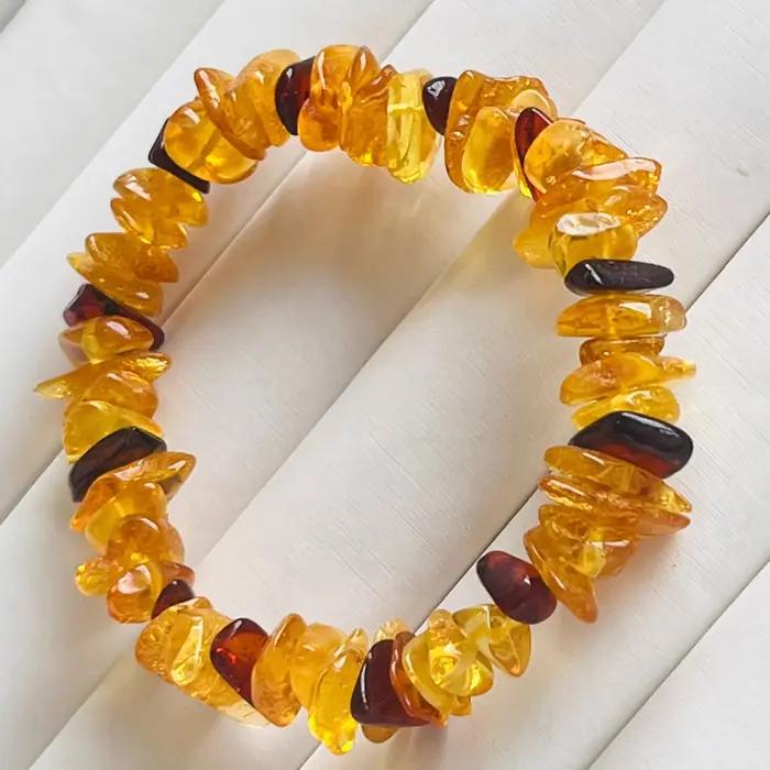 Bracelet d'ambre naturel bijou de guérison fin et élégant pour femmes et hommes occasions spéciales et quotidienne