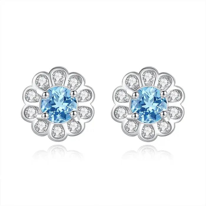 Boucles d'oreilles en argent Sterling 925 améthyste