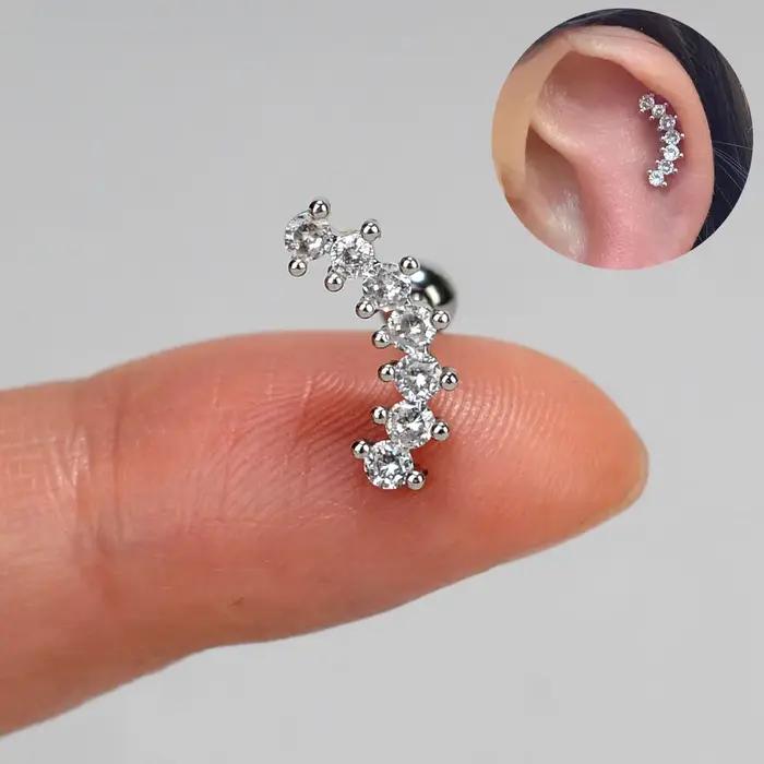 Boucle d'oreille piercing en acier inoxydable pour femme