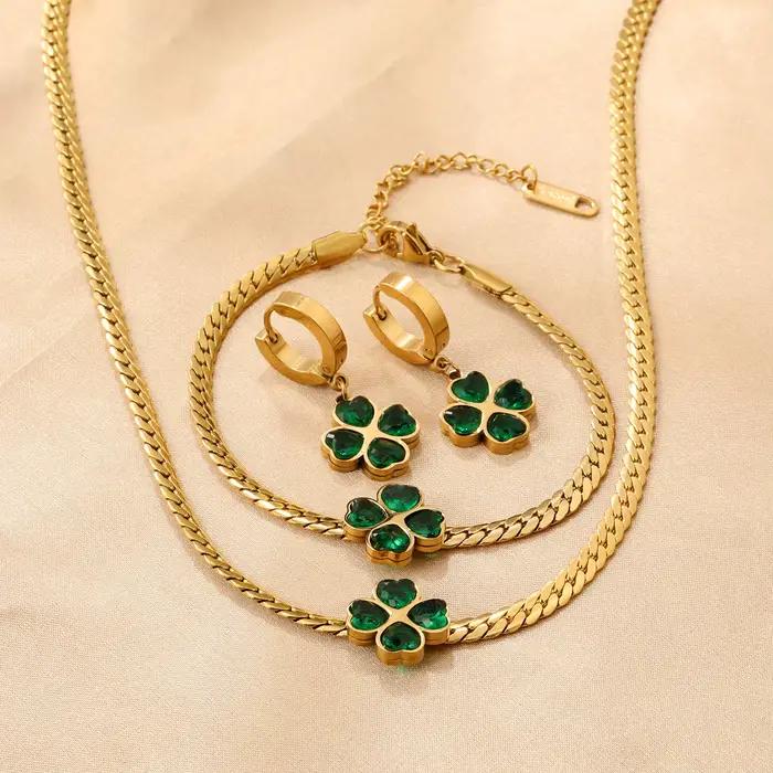 Ensemble de bijoux tendance de luxe léger avec collier