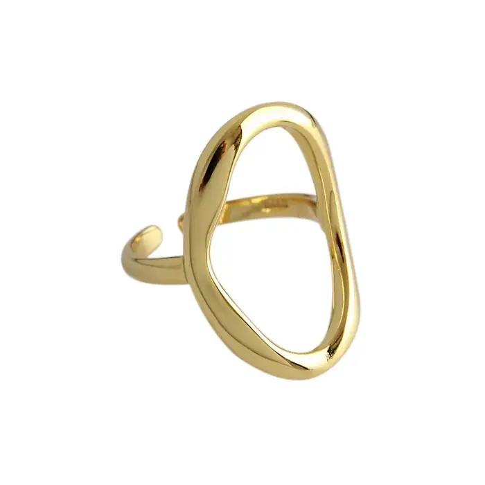 Bagues rondes en argent sterling 925 véritable pour femmes