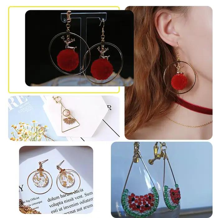 Triangle boucle d'oreille cerceaux rond boucles d'oreilles larme perles cerceau