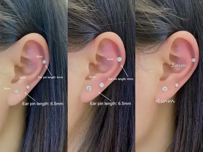 Boucle d'oreille en argent regardé 925 pour filles
