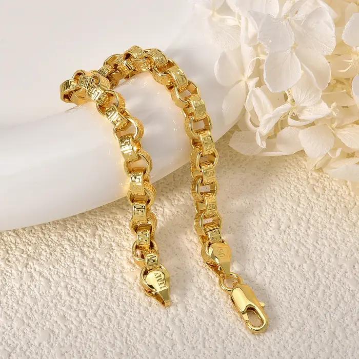Bracelet plaqué or 18 carats Italie 750
