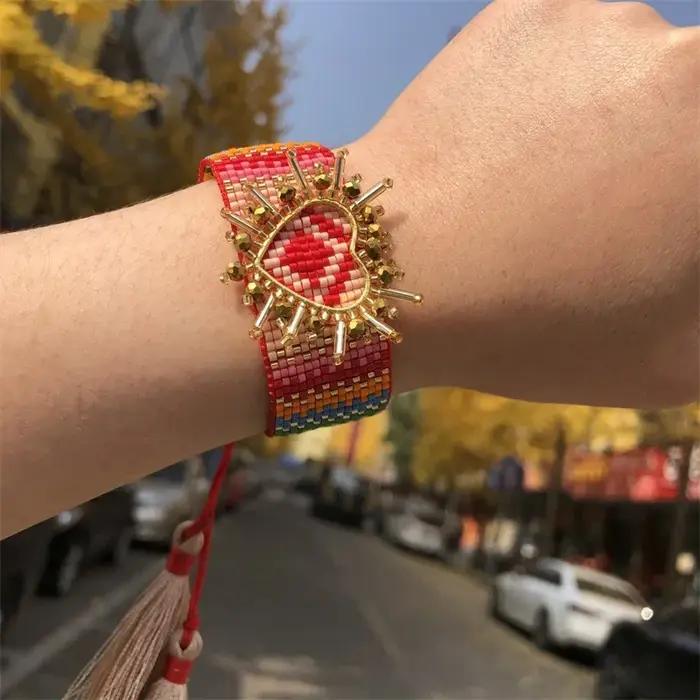 ALIYA classique Miyuki coeur Bracelets femmes mode luxe Bracelet bijoux nouvel amour 3D Pulseras Muj