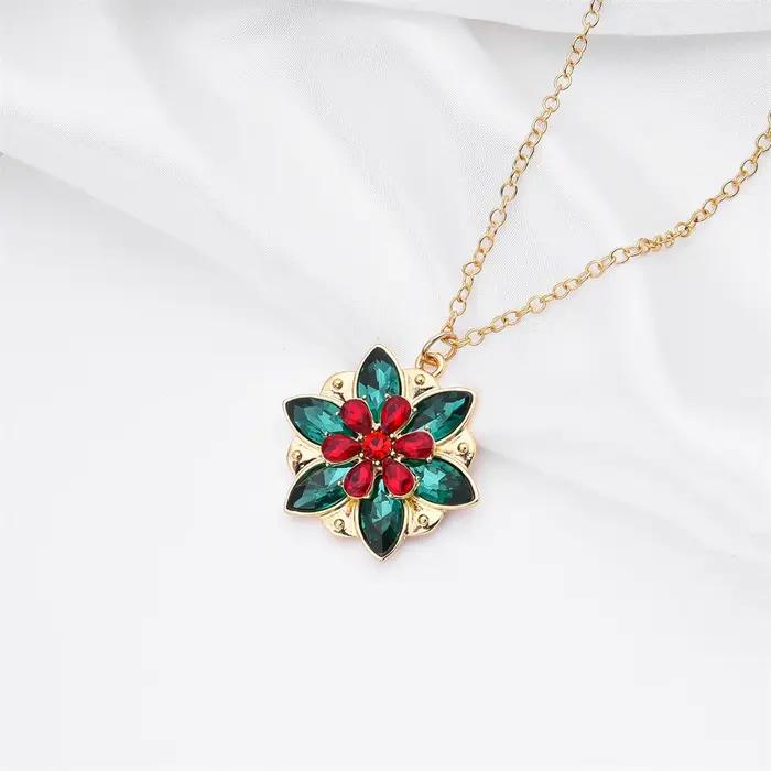 Harong nouvelle mode cristal fleur Anastasia femmes collier Vintage Elsa princesse ensemble à Paris pendentif Cosplay bijoux