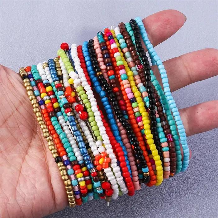 Bracelets bohèmes colorés faits à la main pour femmes et filles