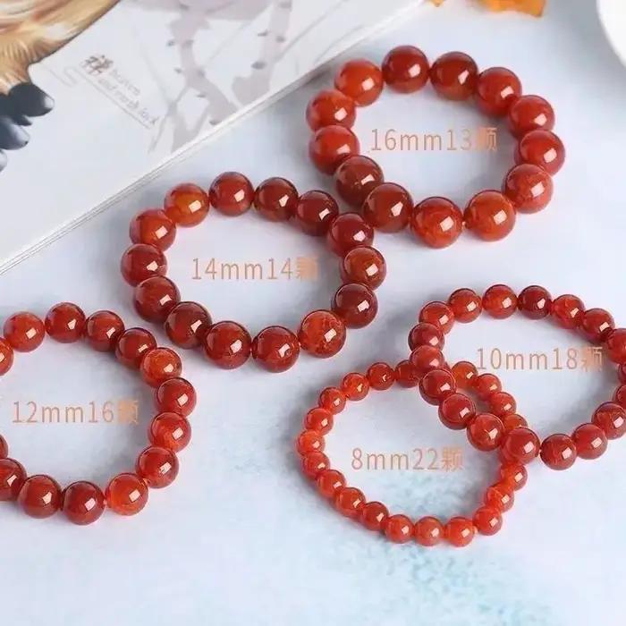 Bracelet en perles à bandes rouges fait main ethnique bohème unisexe réglable pour femmes et hommes occasions spéciales cadeau