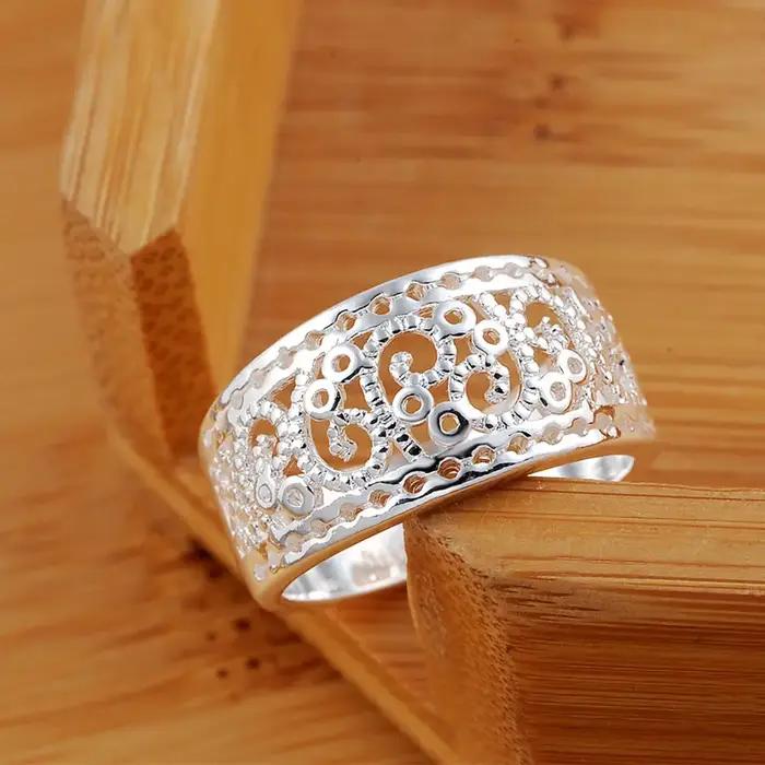 Bague à breloques mignonnes en argent Sterling 925 pour femmes