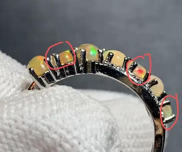 Bague en opale naturelle 50