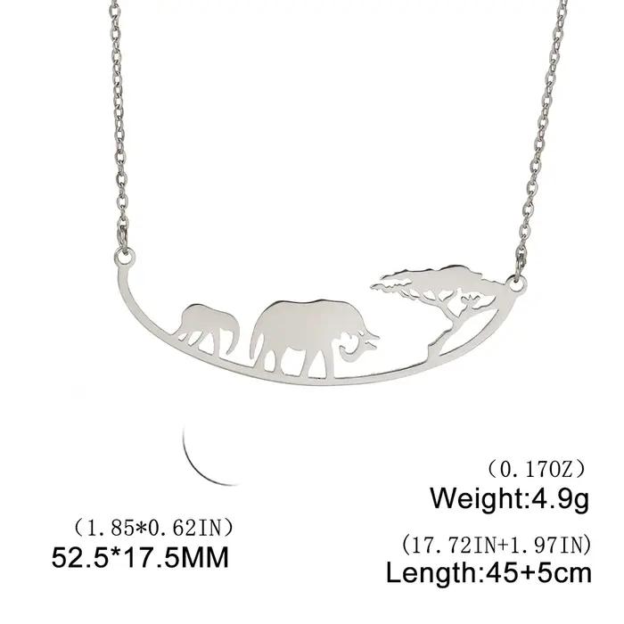 Unift JOAfrica-Collier en Acier Inoxydable pour Femme