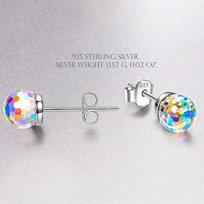 Boucles d'oreilles en argent regardé 925 pour femmes et filles