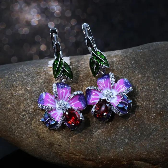 Boucles d'oreilles en argent 925 faites à la main pour femme