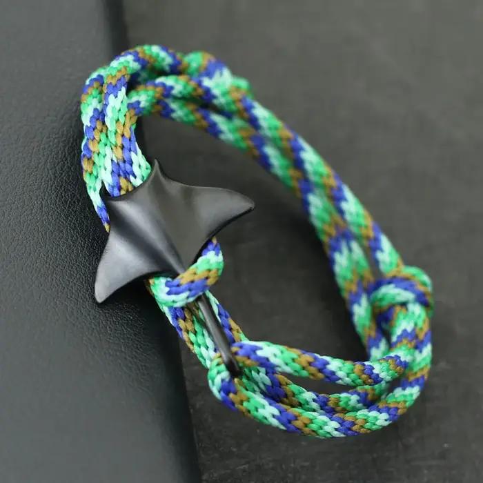 Bracelet Manta Marin Pour Hommes Multicouche Réglable Corde Fil ZINC Style Hip-Hop Rock Occasions Spéciales Plage Loisirs