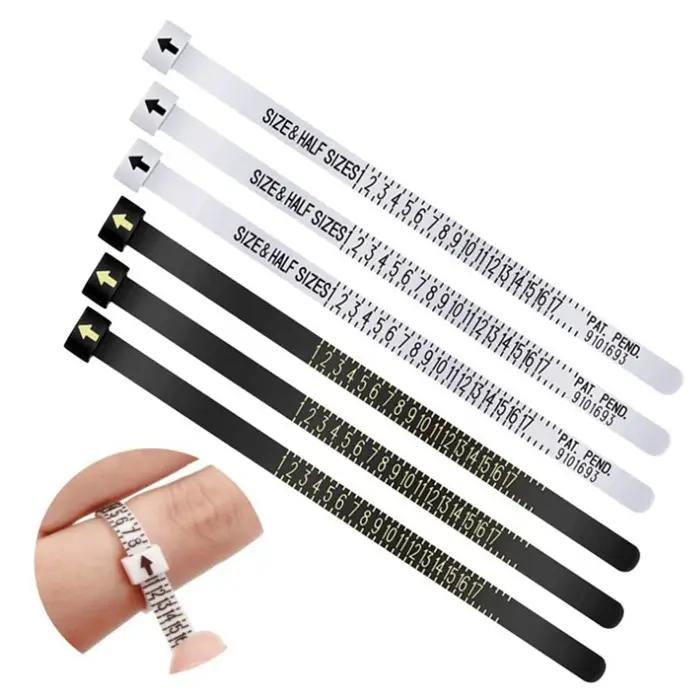 Outils de mesure de taille de bague en plastique pour personnalisation de bijoux pour hommes et femmes usages spéciaux et cadeaux d'anniversaire alliance bague de demande bijoux occasions spéciales
