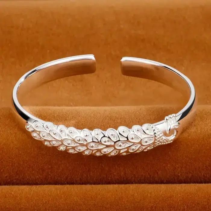 Bracelets ouverts de luxe en argent Sterling 925 pour femmes