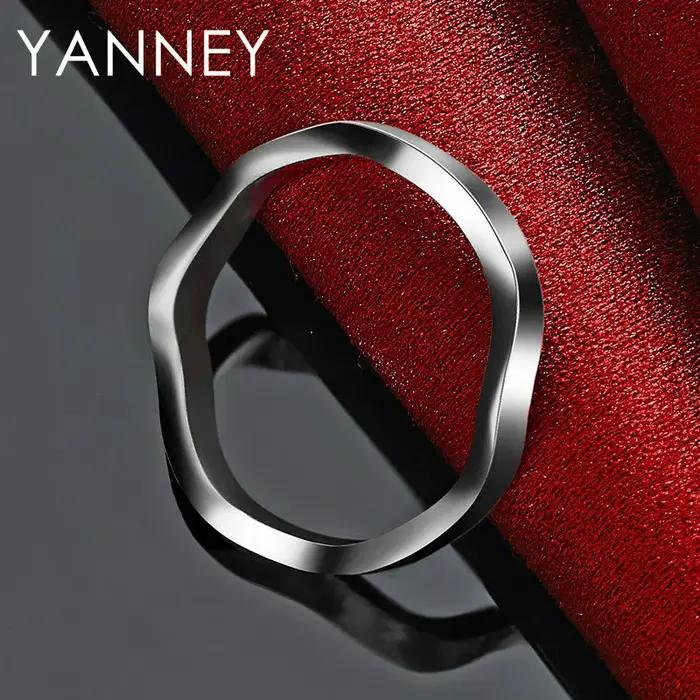Bague vague simple en argent regardé 925 pour femme