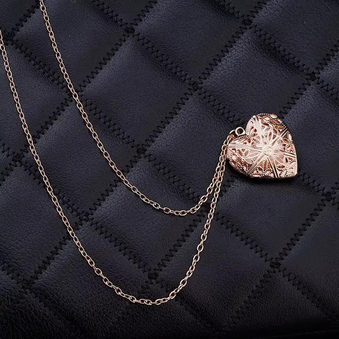 Colliers avec pendentif en forme de cœur creux, Bijoux à la mode, amour, breloque géométrique, cadeau, vente en gros, Bijoux de cou