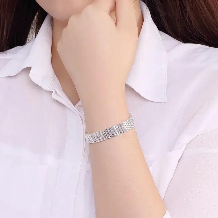 Bracelets en argent regardé 925 pour femme