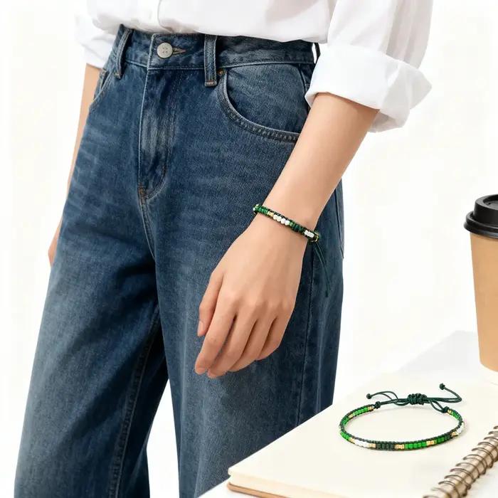 Bracelet bohémien en perles de rocaille pour femmes