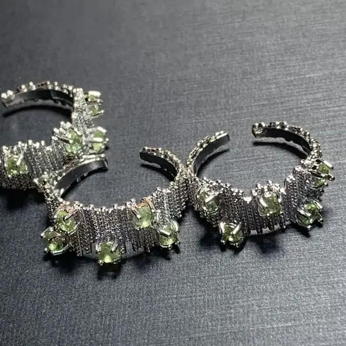 Bague en péridot naturel 38