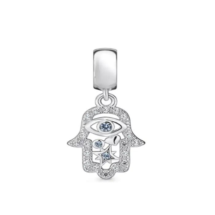 Pendentif classique en argent sterling 925, œil grec, œil magique, Bracelet Original, bijoux à faire