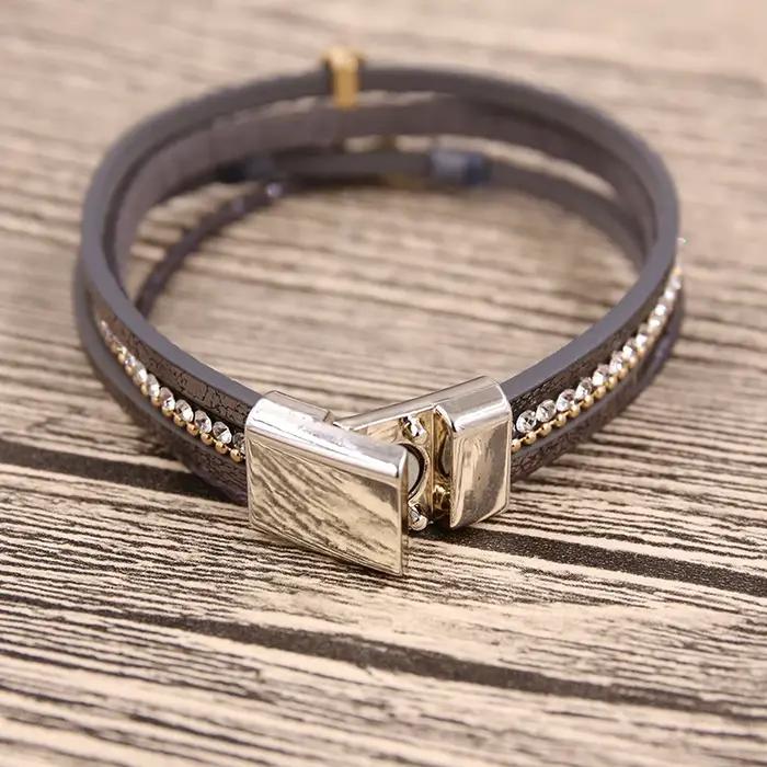 STRATHSPEY – bracelet en cuir strass pour femme