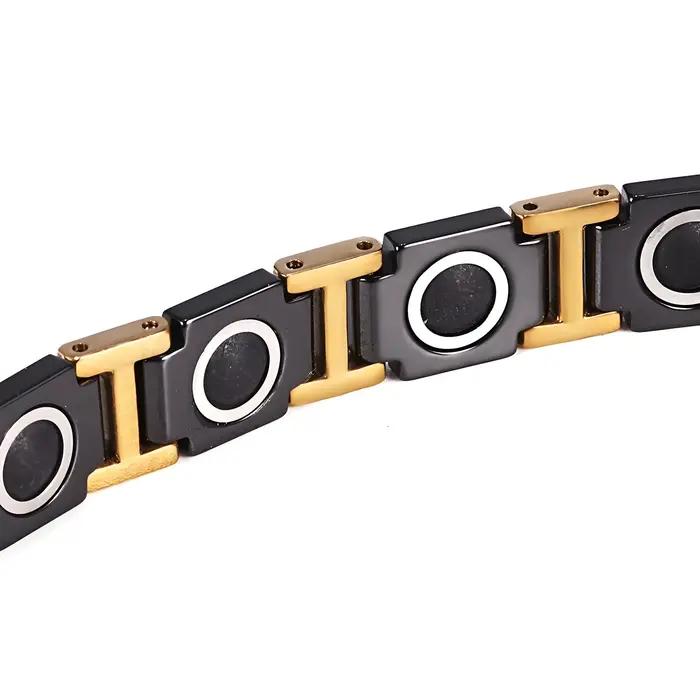Bracelet ARADOO Premium en céramique avec titane acier inoxydable et tungstène pour homme et femme, élégant et multifonctionnel pour le fitness et le sommeil