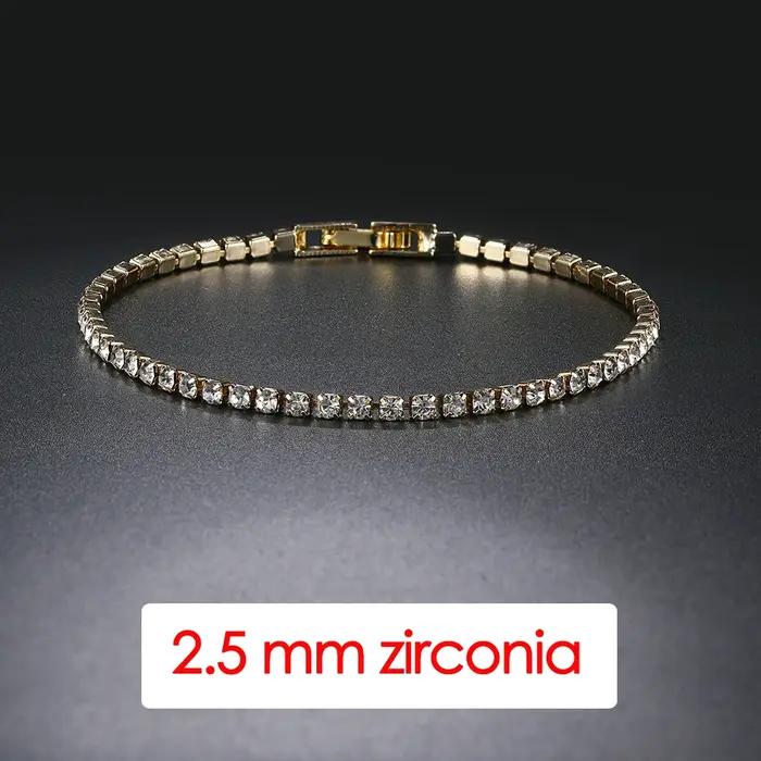 Bracelet de Tennis en cristal de luxe pour hommes, Hip Hop, tendance, Punk, zircone, chaîne de Coupl