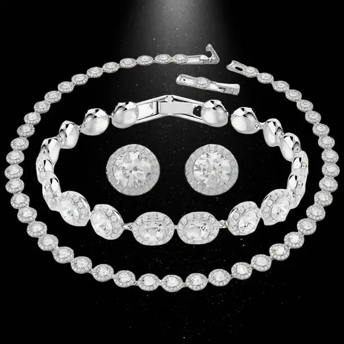 Nouvelle collection 2026 : Ensemble de bijoux S925 tendance (collier, pendentif, bracelet) – Modèle basique pour fêtes et cadeaux de Noël