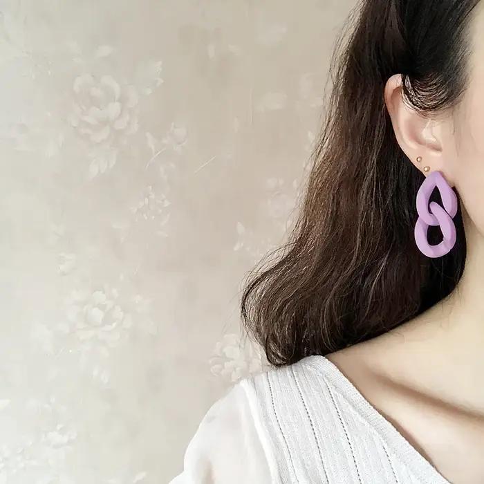 JODesign-Boucles d'oreilles pendantes longues en acrylique pour femmes