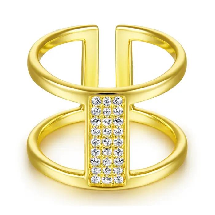 Bague ouverte en argent Sterling 925 massif pour femmes