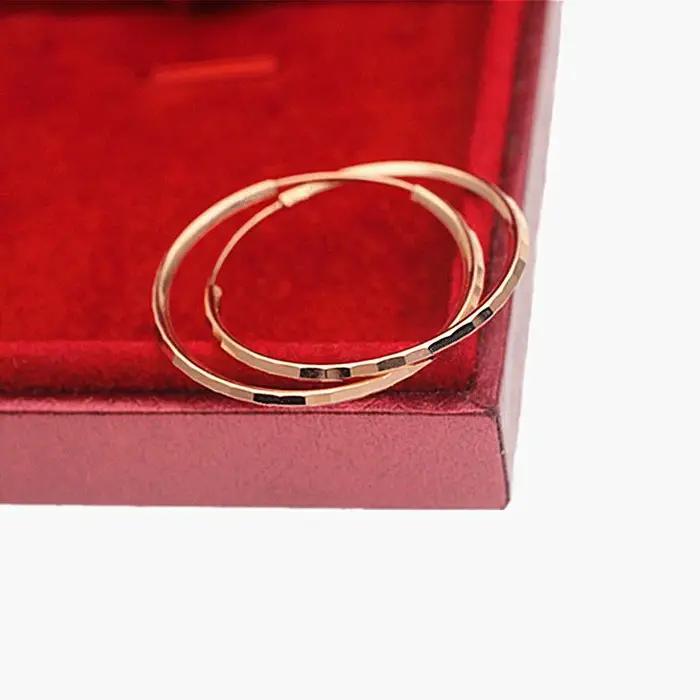 Boucles d'oreilles plaquées or rose 14 carats pour femmes