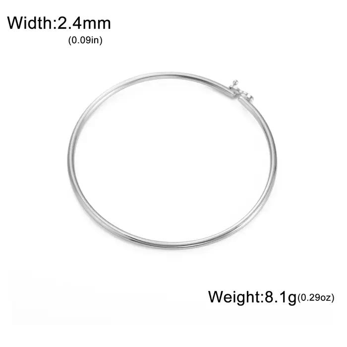 Lucktune bracelet acier inoxydables mode métal Simple manchette Bracelets en acier inoxydable couleu