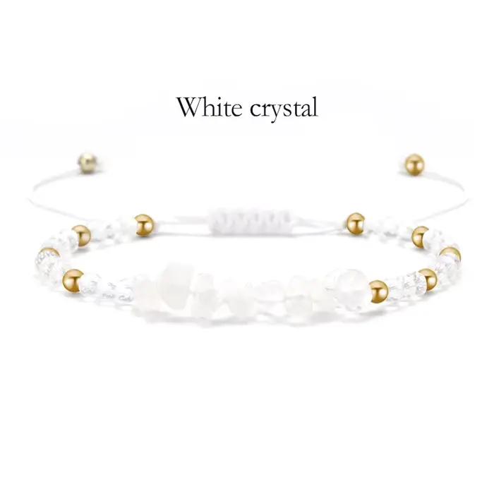 Bracelet bohème en pierre concassée en cristal, fait à la main, pour Couple, amitié, mode, perles en