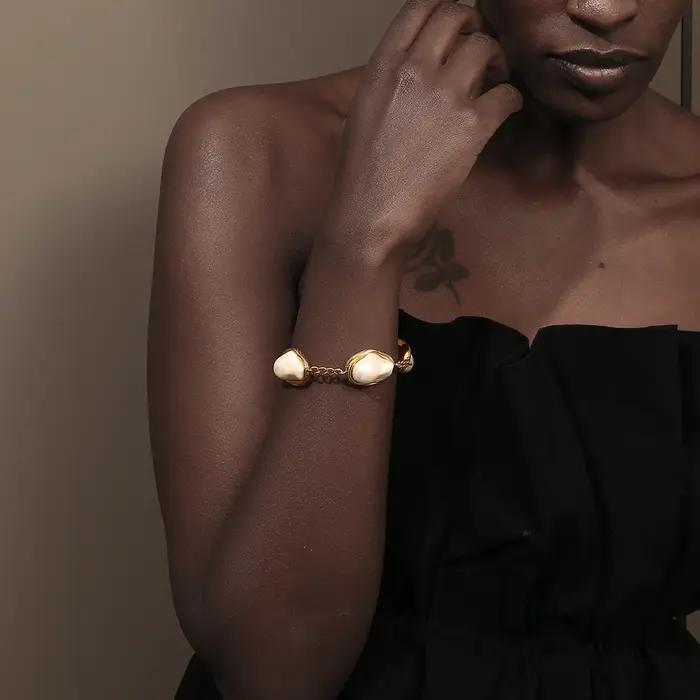 E.B.belle-Bracelets de perles irrégulières de grande taille pour femme