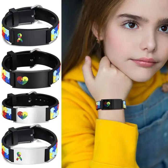 Bracelet d'autisme personnalisé pour petite fille