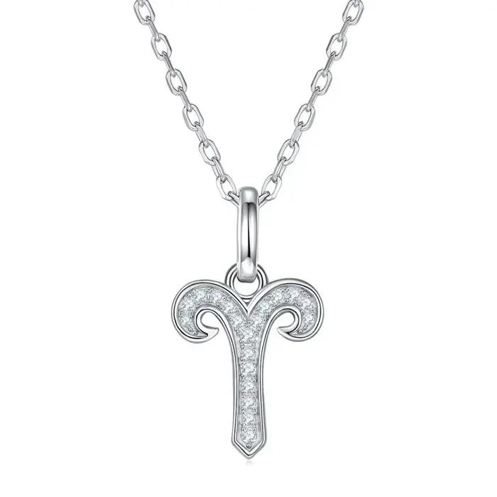 Collier en argent 925 Pretty Beauty avec 12 signes du zodiaque, pendentif symbole de constellation,