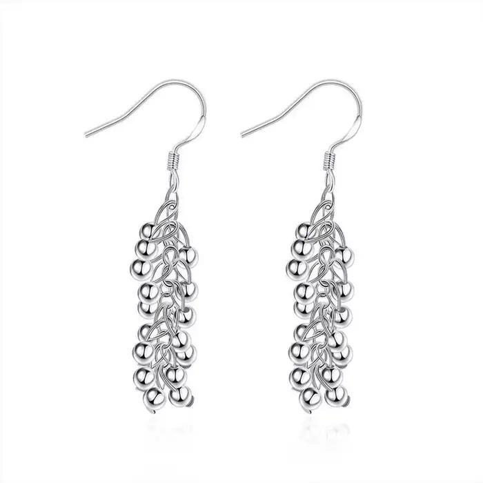 Boucles d'oreilles pendantes en argent regardé 925 pour femmes