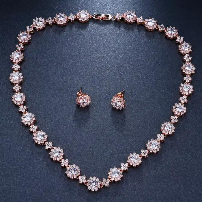 SUGO Classic – ensemble de bijoux ronds en zircone pour femmes