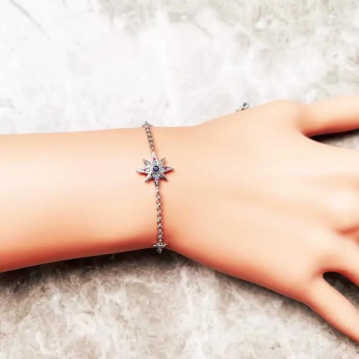 Bracelet étoile royal en argent Sterling 925