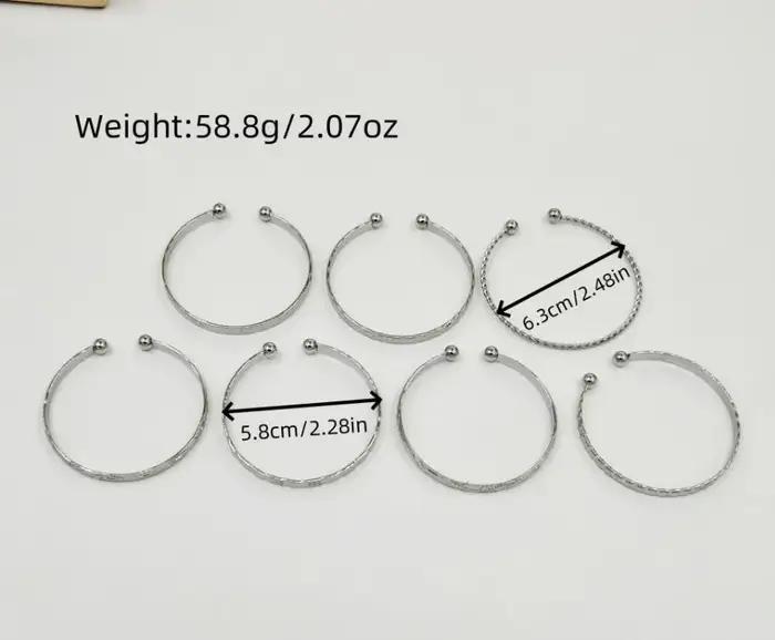 7 bracelets rétro en fil métallique de haute qualité