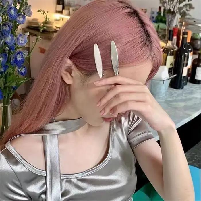 Barrettes Métalliques Argentées Y2K pour Femmes et Filles, Étoile, Styles Multiples, Pince Bec de Ca